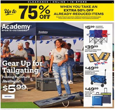Academy Sports + Outdoors Weekly Ad Flyer Specials September 12 to October 2, 2022