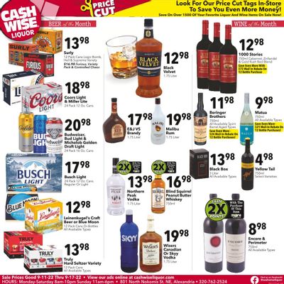 Cash Wise Liquor Only (MN) Weekly Ad Flyer Specials September 11 to September 17, 2022