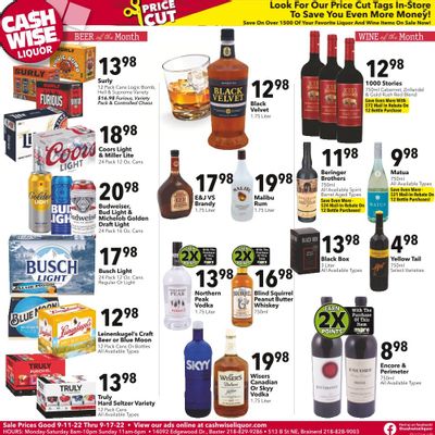 Cash Wise Liquor Only (MN) Weekly Ad Flyer Specials September 11 to September 17, 2022