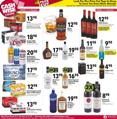 Cash Wise Liquor Only (MN) Weekly Ad Flyer Specials September 11 to September 17, 2022