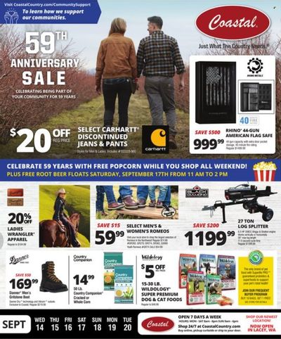 Coastal Farm & Ranch Weekly Ad Flyer Specials September 14 to September 20, 2022