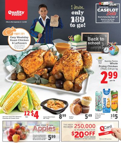 Quality Foods Flyer September 12 to 18