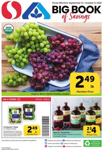 Safeway (OR) Weekly Ad Flyer Specials September 12 to October 9, 2022