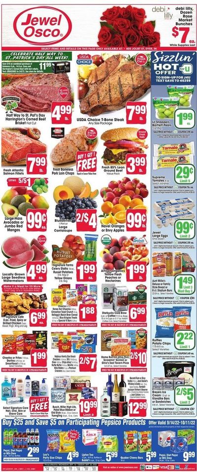 Jewel Osco (IN) Weekly Ad Flyer Specials September 14 to September 20, 2022