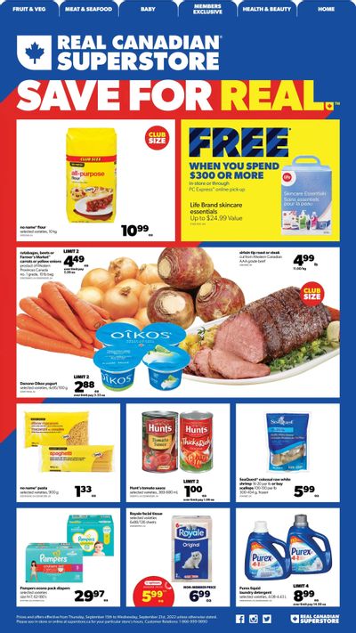 Real Canadian Superstore (West) Flyer September 15 to 21