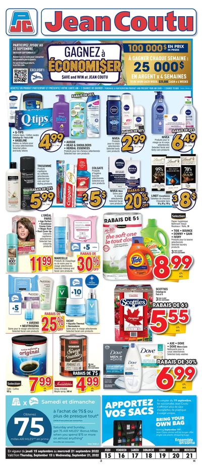 Jean Coutu (QC) Flyer September 15 to 21