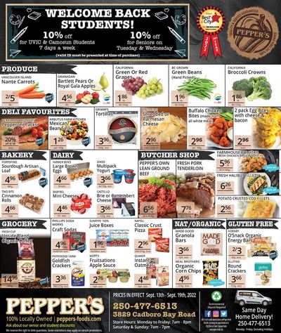 Pepper's Foods Flyer September 13 to 19