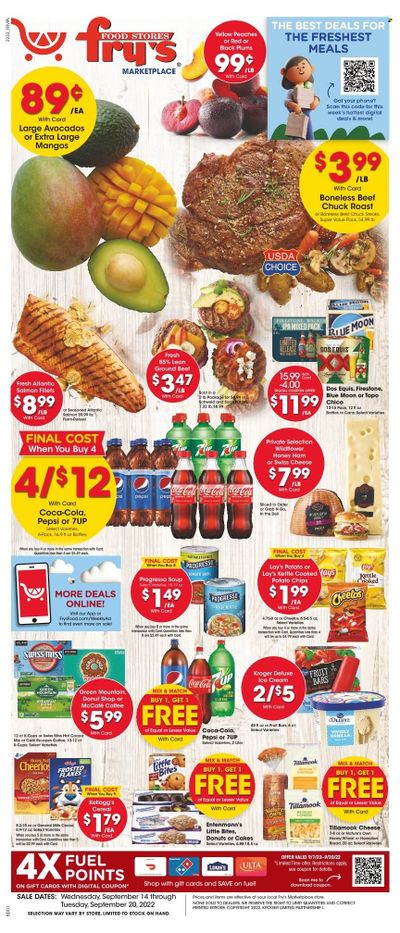 Fry’s (AZ) Weekly Ad Flyer Specials September 14 to September 20, 2022