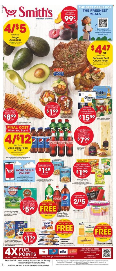Smith's (AZ, ID, MT, NM, NV, UT, WY) Weekly Ad Flyer Specials September 14 to September 20, 2022