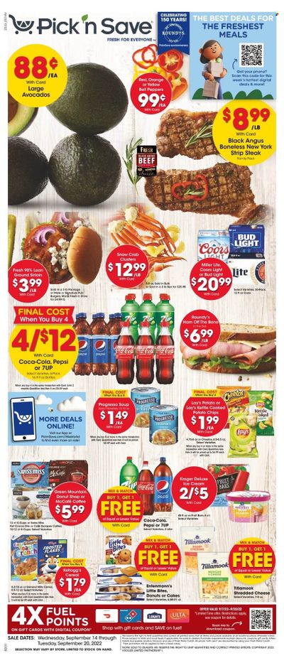 Pick ‘n Save (WI) Weekly Ad Flyer Specials September 14 to September 20, 2022