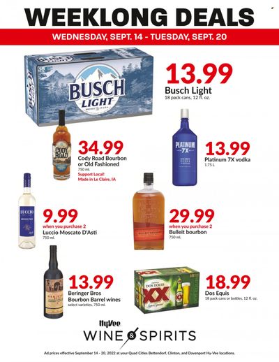 Hy-Vee (IA, IL, MN, MO, SD) Weekly Ad Flyer Specials September 14 to September 20, 2022