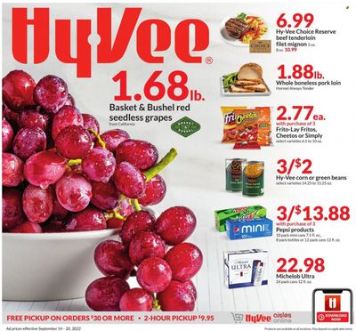Hy-Vee (IA, IL, MN, MO, SD) Weekly Ad Flyer Specials September 14 to September 20, 2022