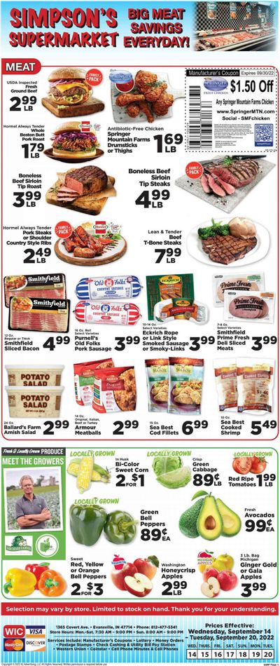 IGA (IN) Weekly Ad Flyer Specials September 14 to September 20, 2022