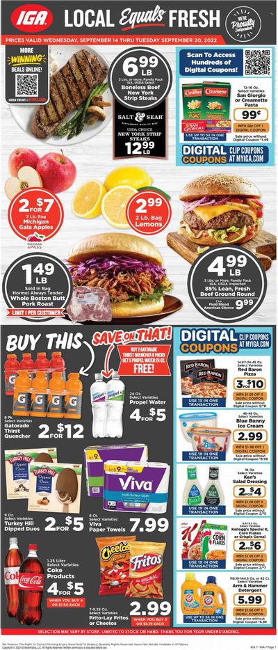 IGA (VA) Weekly Ad Flyer Specials September 14 to September 20, 2022