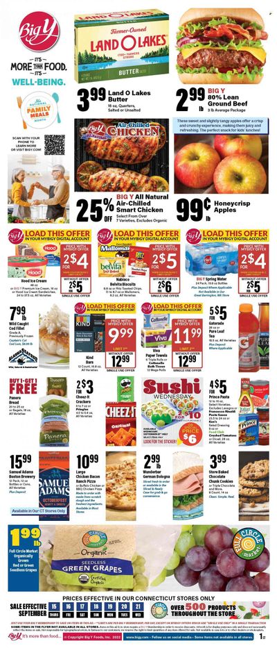 Big Y (CT) Weekly Ad Flyer Specials September 15 to September 21, 2022