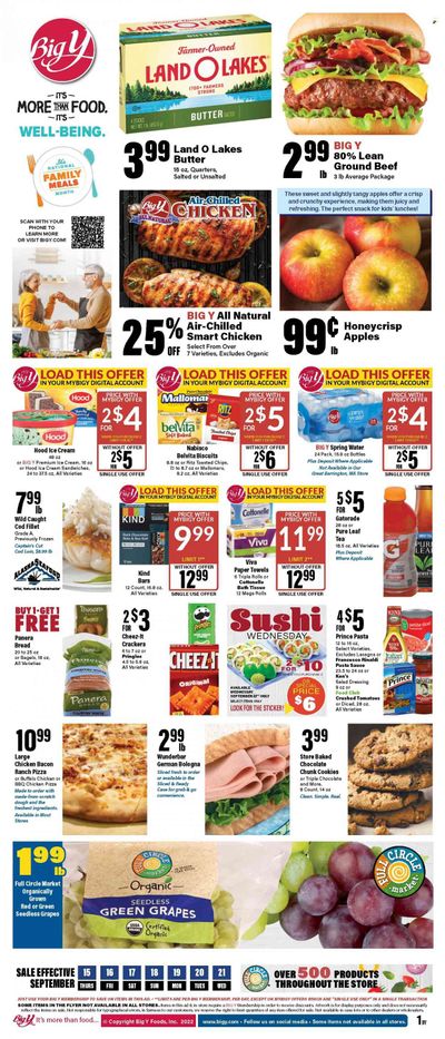Big Y (MA) Weekly Ad Flyer Specials September 15 to September 21, 2022