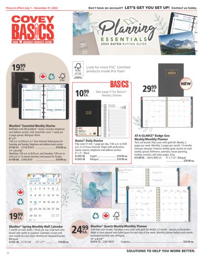 Covey Basics Planning Essentials Flyer July 1 to December 31