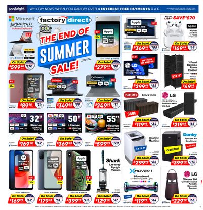 Factory Direct Flyer September 14 to 20
