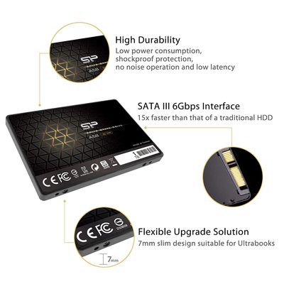 Silicon Power 1TB SSD 3D NAND TLC A58 Performance Boost SATA III 2.5" 7mm (0.28") Internal Solid State Drive on Sale for $ 129.99 at Amazon Canada