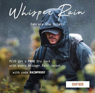Merrell Canada Deals: FREE Dry Sack w/ Purchase Whisper Rain Jacket + Save Up to 50% OFF Sale Styles + More