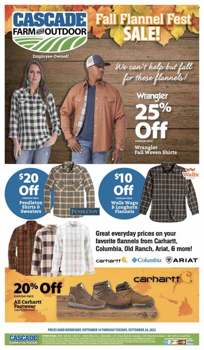 Cascade Farm And Outdoor (OR, WA) Weekly Ad Flyer Specials September 14 to September 20, 2022