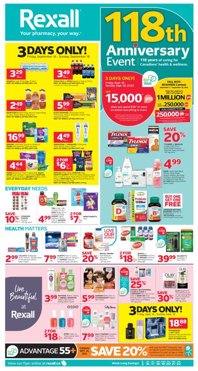 Rexall (AB, SK & MB) Flyer September 16 to 22