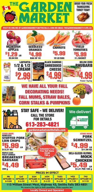 The Garden Market Flyer September 16 to 22
