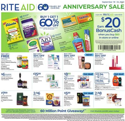 RITE AID Weekly Ad Flyer Specials September 18 to September 24, 2022