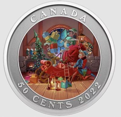 Royal Canadian Mint New Coins: Lenticular Coin – Santa’s Sleigh + Holiday Five-Coin Gift Card Set