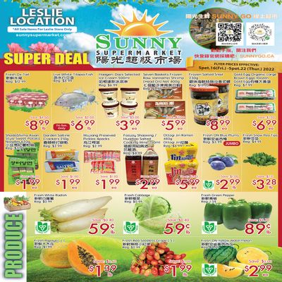 Sunny Supermarket (Leslie) Flyer September 16 to 22
