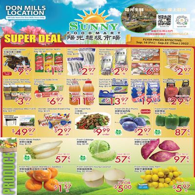 Sunny Foodmart (Don Mills) Flyer September 16 to 22