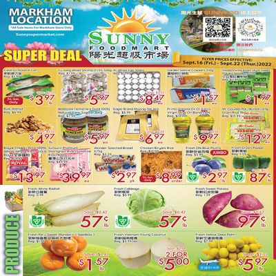Sunny Foodmart (Markham) Flyer September 16 to 22
