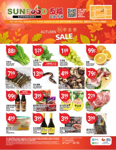 Sunfood Supermarket Flyer September 16 to 22