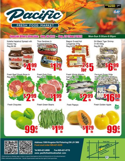 Pacific Fresh Food Market (Pickering) Flyer September 16 to 22
