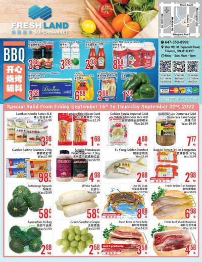 FreshLand Supermarket Flyer September 16 to 22