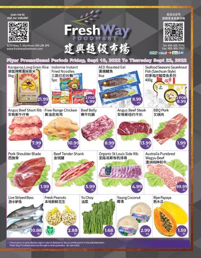 FreshWay Foodmart Flyer September 16 to 22