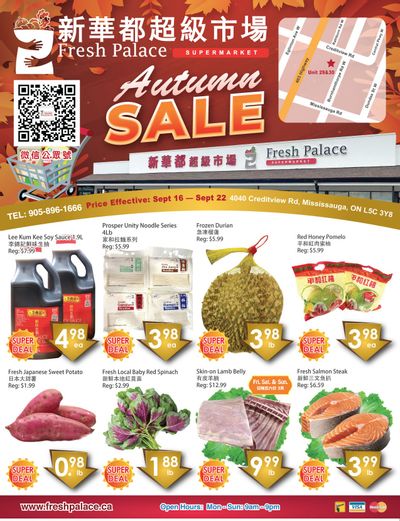 Fresh Palace Supermarket Flyer September 16 to 22