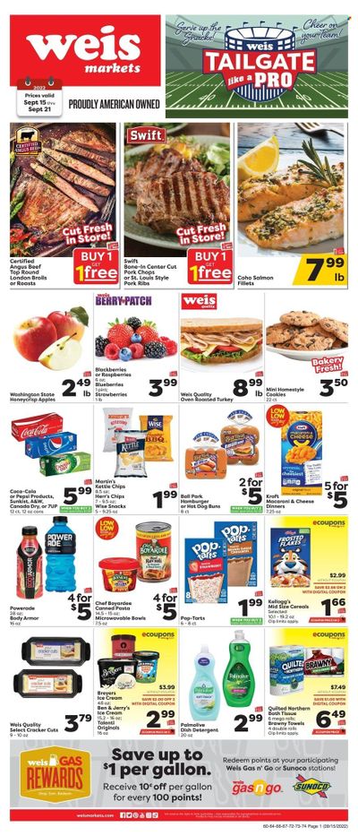 Weis (MD, NY, PA) Weekly Ad Flyer Specials September 15 to September 21, 2022