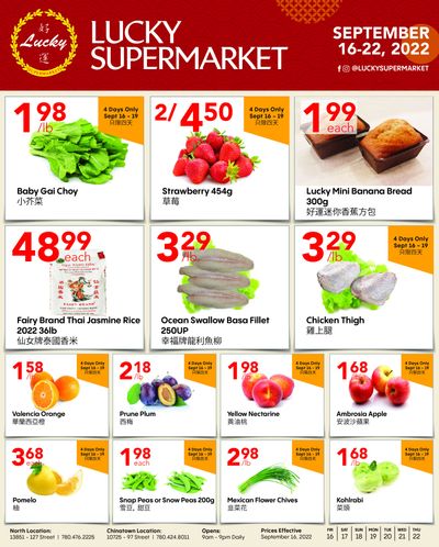 Lucky Supermarket (Edmonton) Flyer September 16 to 22