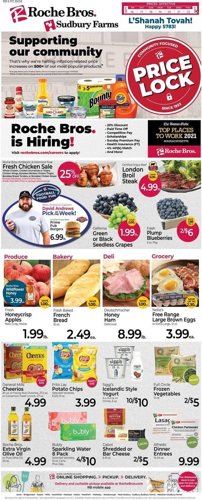 Roche Bros. (MA) Weekly Ad Flyer Specials September 16 to September 22, 2022