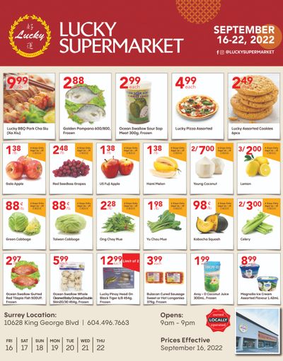 Lucky Supermarket (Surrey) Flyer September 16 to 22