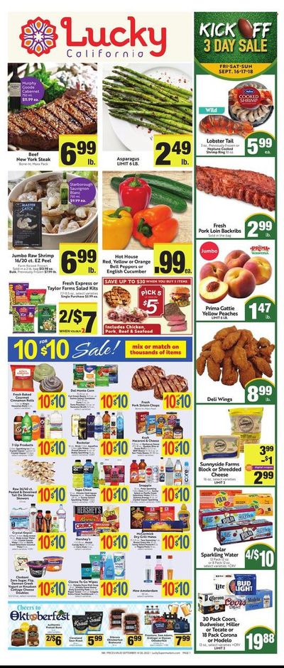 Lucky California Weekly Ad Flyer Specials September 14 to September 20, 2022