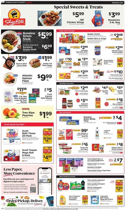 ShopRite (CT, DE, MD, NJ, NY, PA) Weekly Ad Flyer Specials September 18 to September 24, 2022