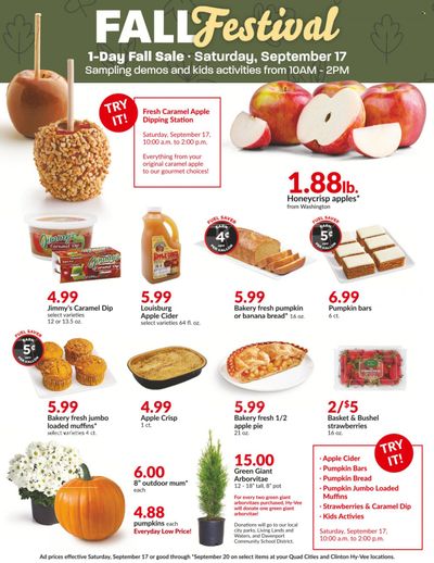 Hy-Vee (IA, IL, MN, MO, SD) Weekly Ad Flyer Specials September 17 to September 17, 2022