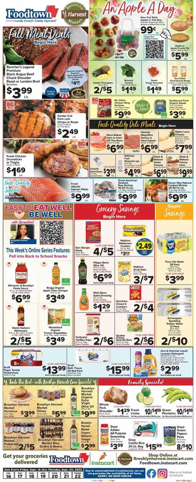Foodtown (NJ, NY, PA) Weekly Ad Flyer Specials September 16 to September 22, 2022