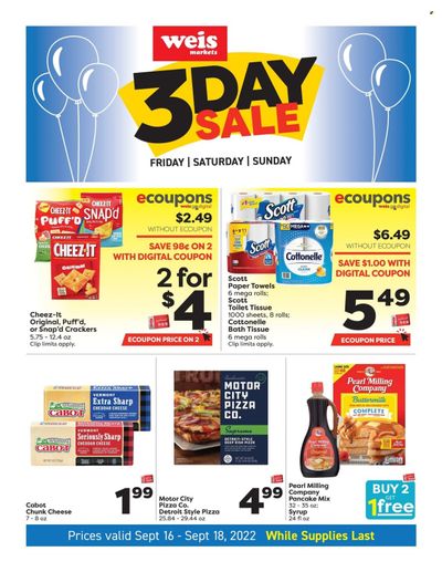 Weis (MD, NY, PA) Weekly Ad Flyer Specials September 16 to September 18, 2022