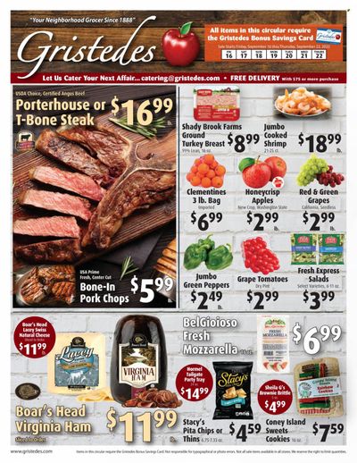 Gristedes (NY) Weekly Ad Flyer Specials September 16 to September 22, 2022