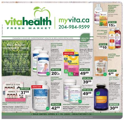 Vita Health Fresh Market Flyer April 3 to 19