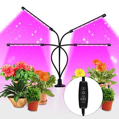 LED Grow Light for Indoor Plants, 4 Head with Stand120 LED Plant Light 10 Dimmable Levels Auto Timer 3/9/12H, Full Spectrum Plant Grow Lamp with Clip, 3 Switch Modes 360° Adjustable Gooseneck $28.99 (Reg $36.99)
