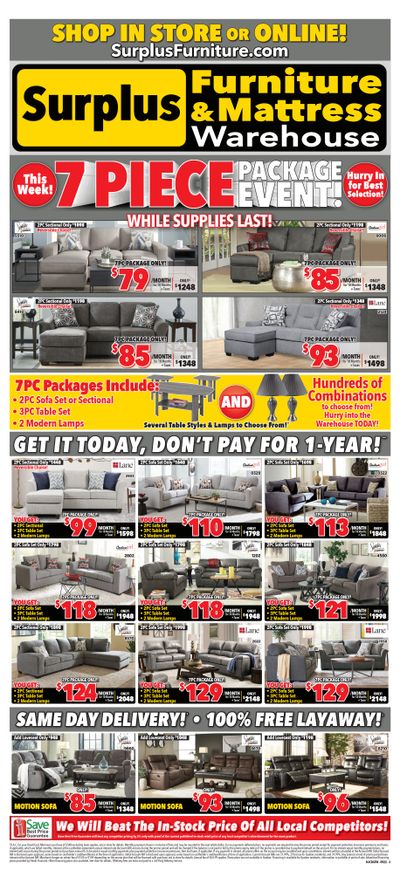 Surplus Furniture & Mattress Warehouse (St. John's) Flyer September 19 to October 2